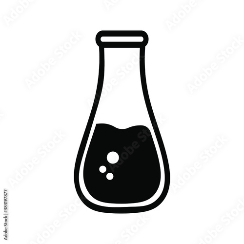 flask - lab icon vector design template. a white background