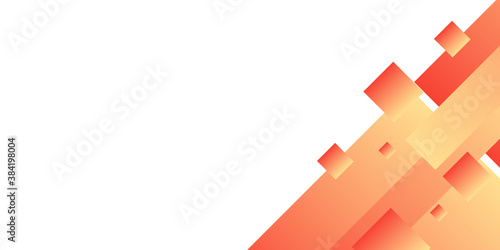 Abstract yellow and orange warm tone background with simply curve lines lighting element vector for presentation design 