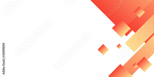 Abstract yellow and orange warm tone background with simply curve lines lighting element vector for presentation design 