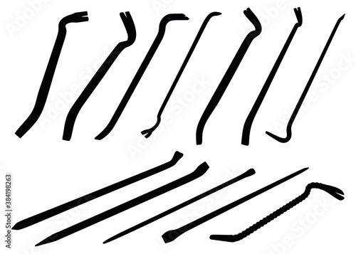 Crowbar and nailer included. Dismantling tools.
