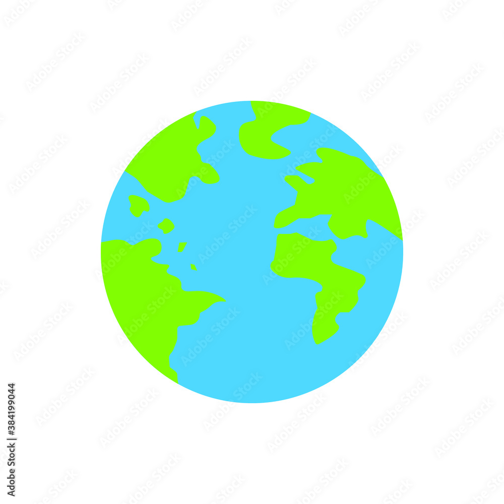 planet Earth icon. Flat planet Earth icon. on a white background. eps 10