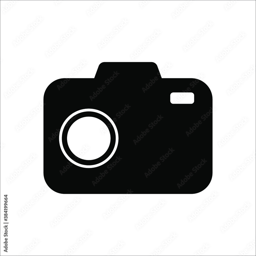 Isolated camera photo vector icon with a white background Isolated camera photo vector icon with a white background