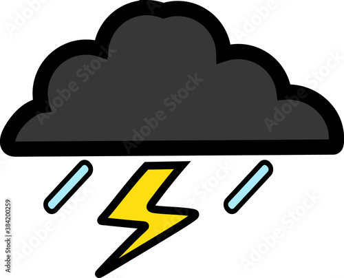 illustration vector graphic of black clouds that show stormy weather, perfect for weather prediction design materials, etc.