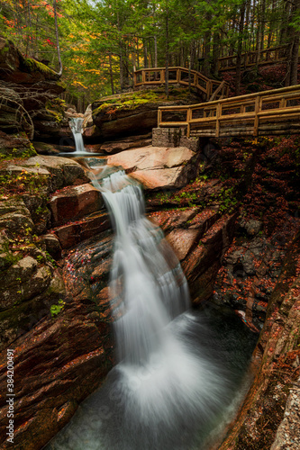 Sabbaday Falls in fall colors photo