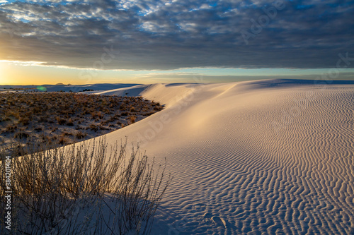 Sunrise at White Sands National Park in New Mexico
