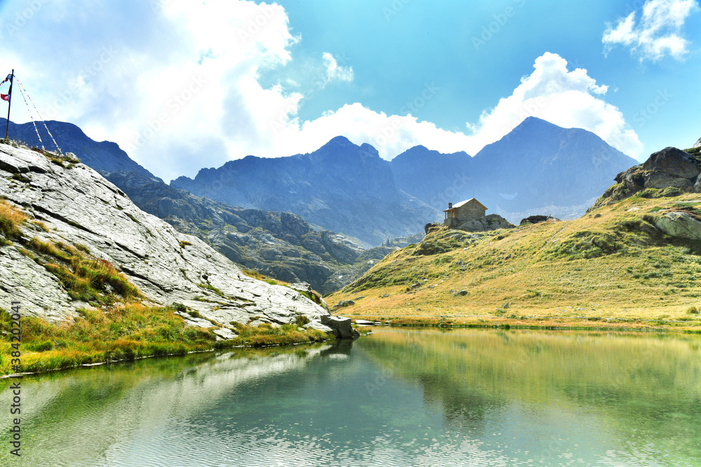 The lake of Barma, a small jewel of a lake, nestled in the Biella mountains