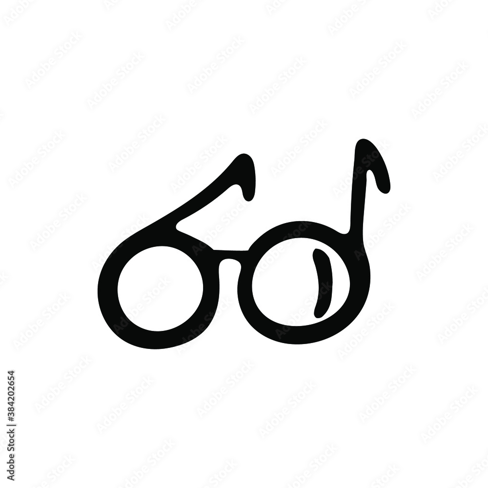 Doodle hand drawing glasses for vision. Vector illustration isolated on white background. Doodle hand drawing glasses for vision. Vector illustration isolated on white background.