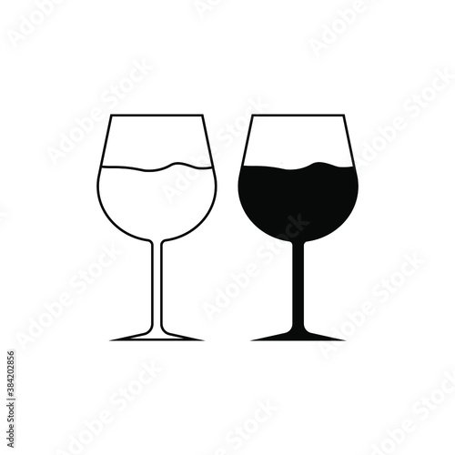 Wine glass icon on a white background