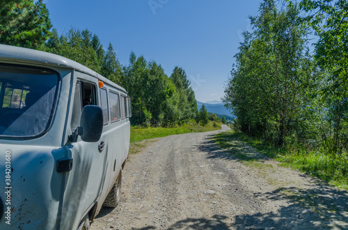 Dirt road on the tourist route