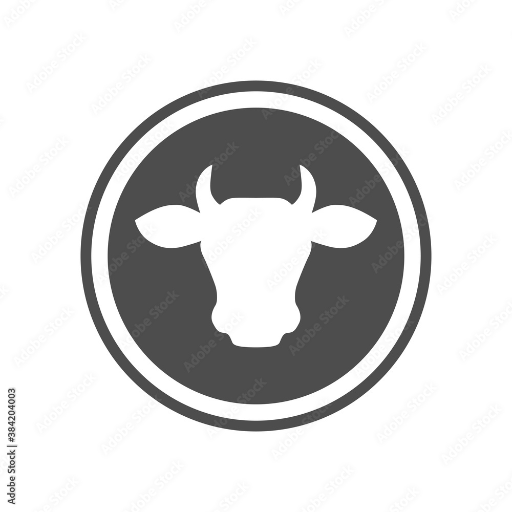 Cow Head Silhouette icon Cow Head Silhouette icon