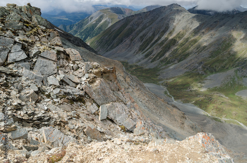 View of the river valley from the mountain top