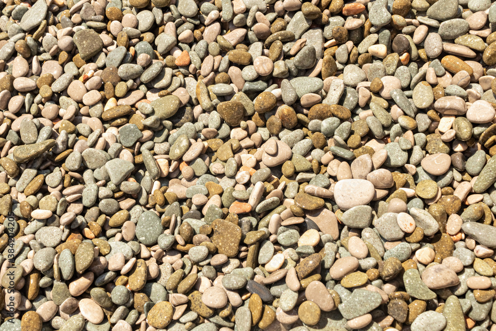 Natural background from colored and wet sea pebbles Natural background from colored and wet sea pebbles