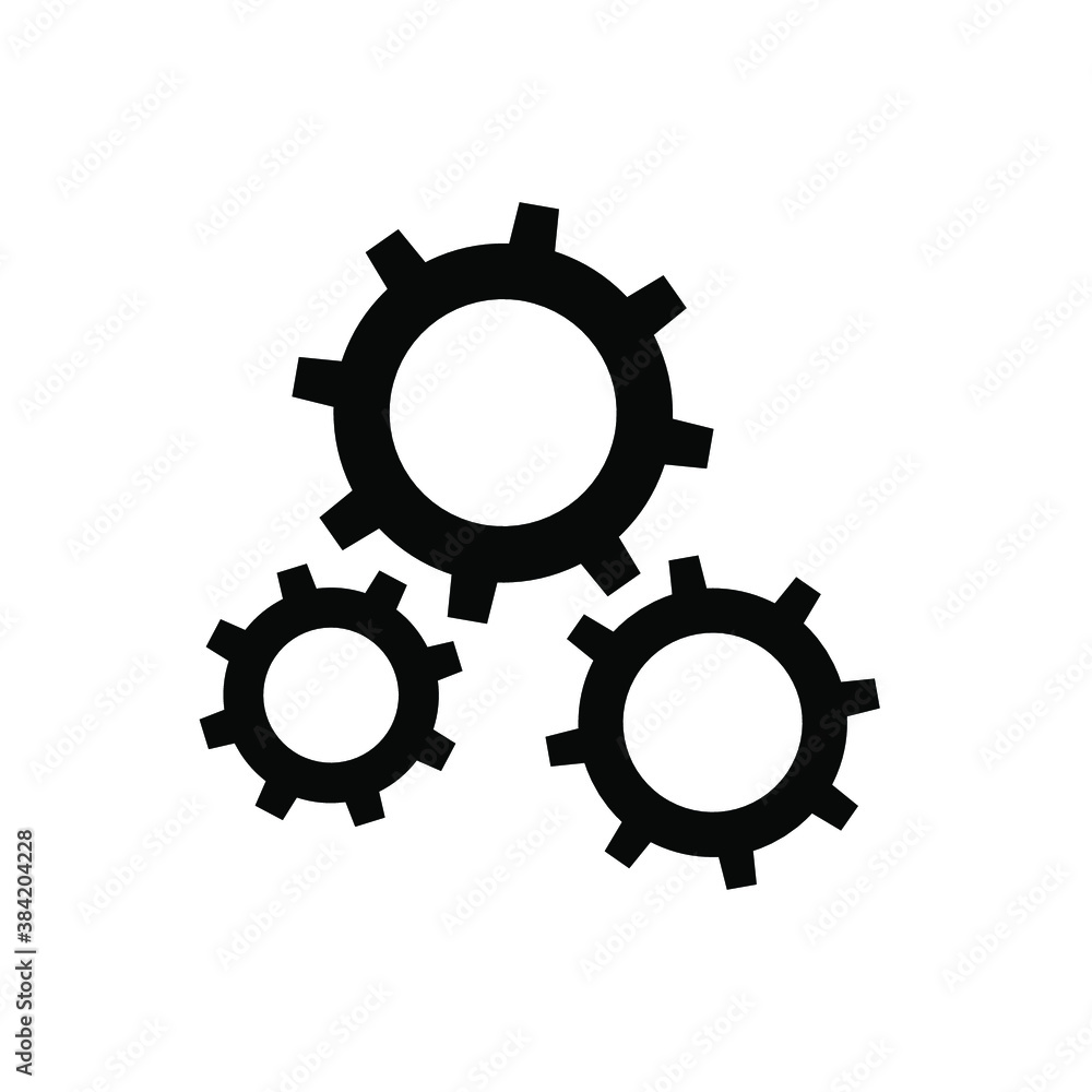 gear icon, vector illustration. Flat design style on white backround. eps 10