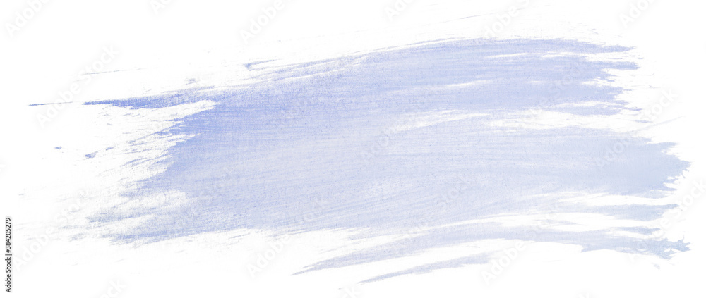 Obraz premium Blue watercolor hand drawn paper texture isolated striped strokes spot on white background. Wet brush painted stains abstract illustration. Watermark design for banner, print, web, cover