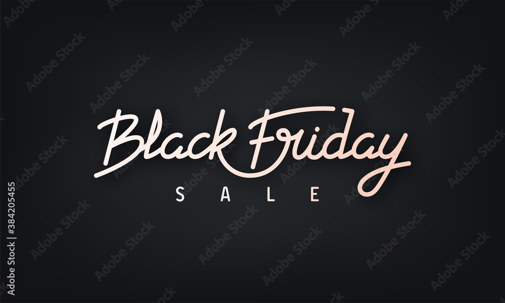 Black Friday sale vector lettering illustration. Big sale background. 