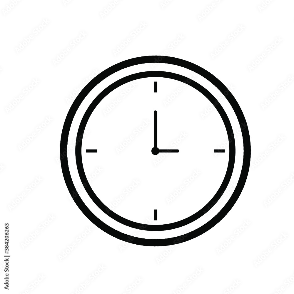 Clock Time Icon on background. vector illustration. eps 10 Clock Time Icon on background. vector illustration. eps 10