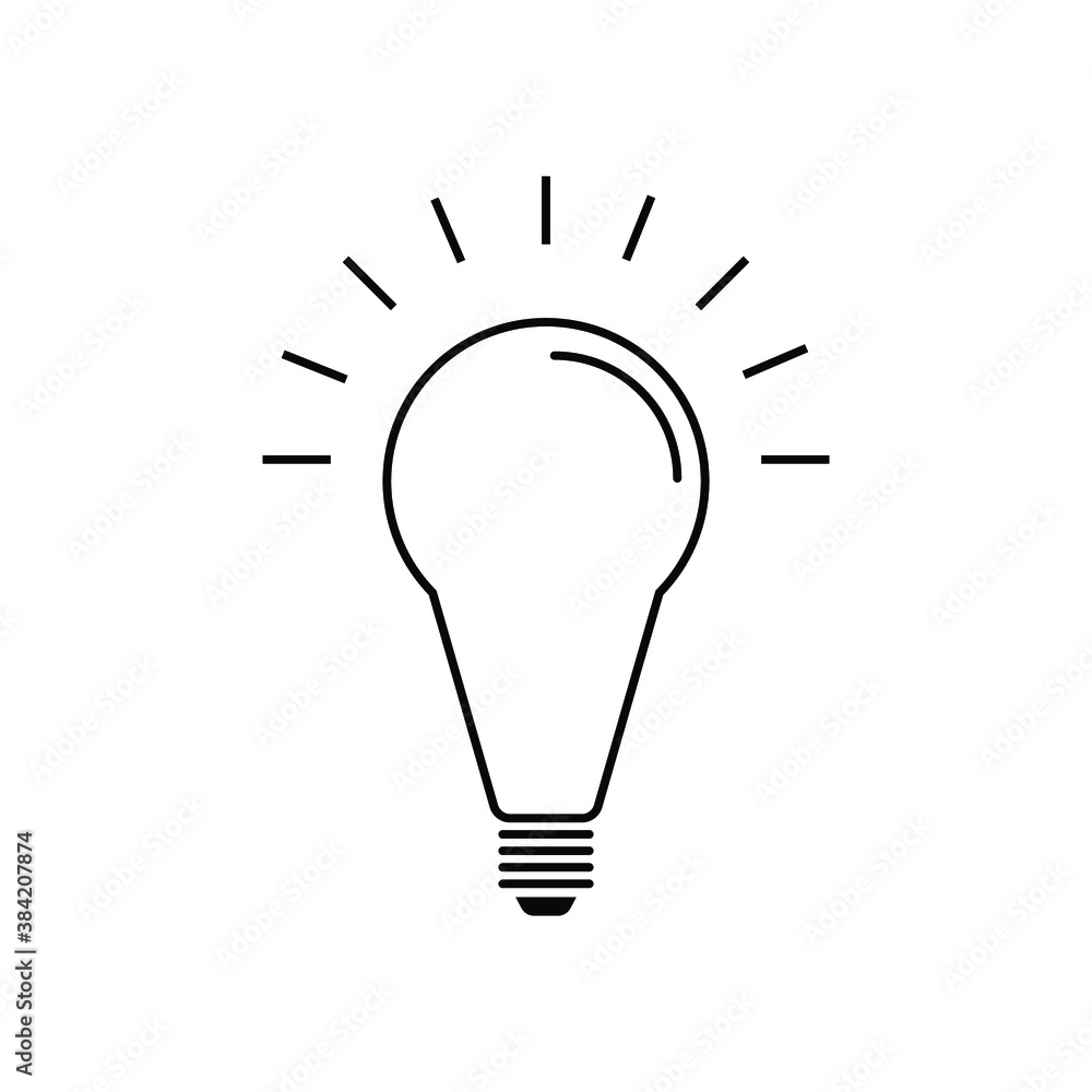 Light bulb icons in a simple design with a white background. EPS 10