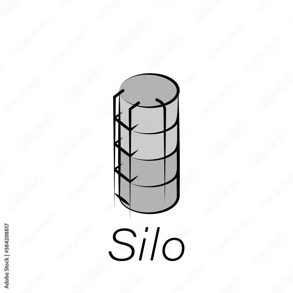 silo hand draw icon. Element of farming illustration icons. Signs and symbols can be used for web, logo, mobile app, UI, UX silo hand draw icon. Element of farming illustration icons. Signs and symbols can be used for web, logo, mobile app, UI, UX