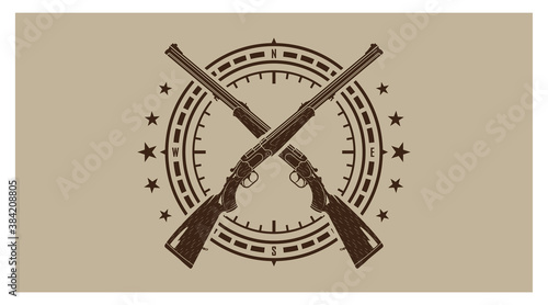 Western Military Soldiers Print Illustration