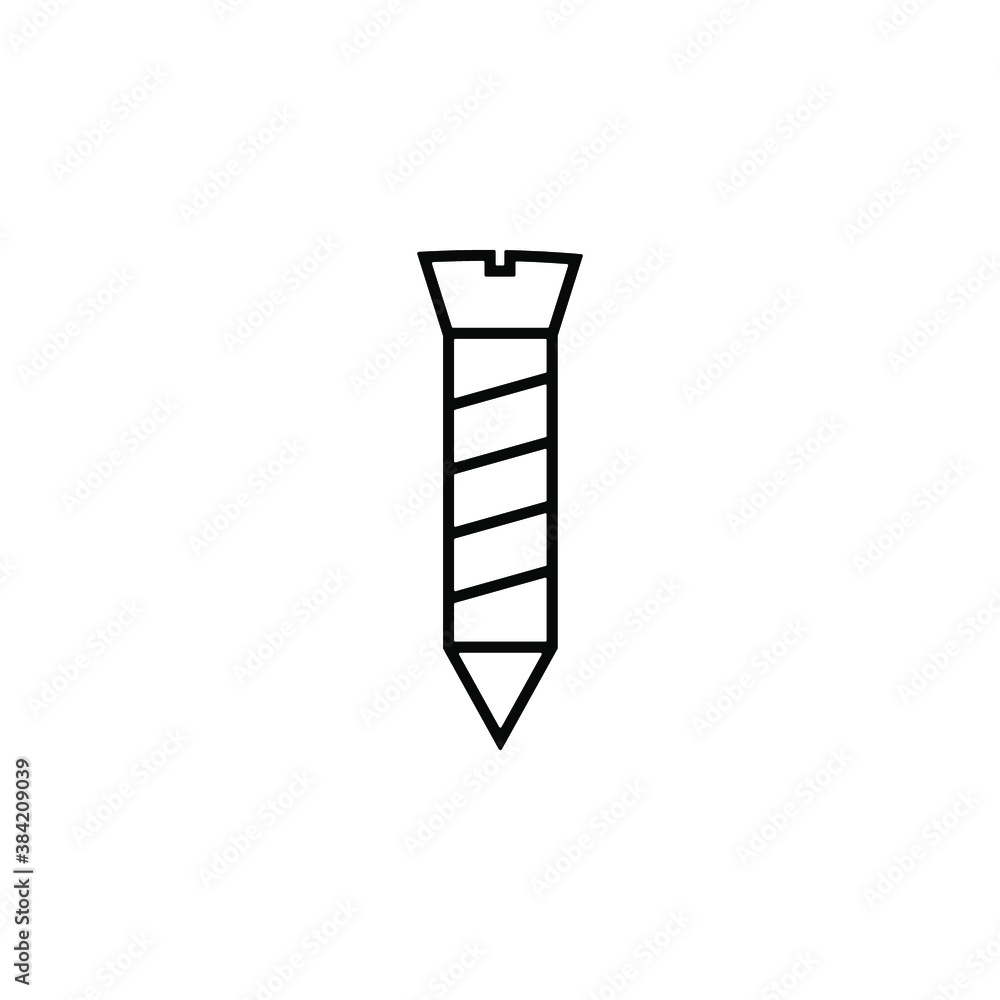 screw icon on a white background. eps 10 screw icon on a white background. eps 10