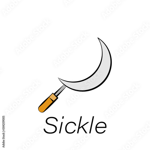 sickle hand draw icon. Element of farming illustration icons. Signs and symbols can be used for web, logo, mobile app, UI, UX
