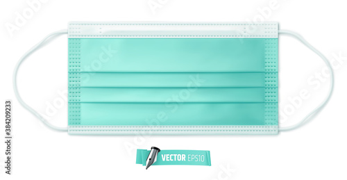Masque chirurgical vectoriel sur fond blanc