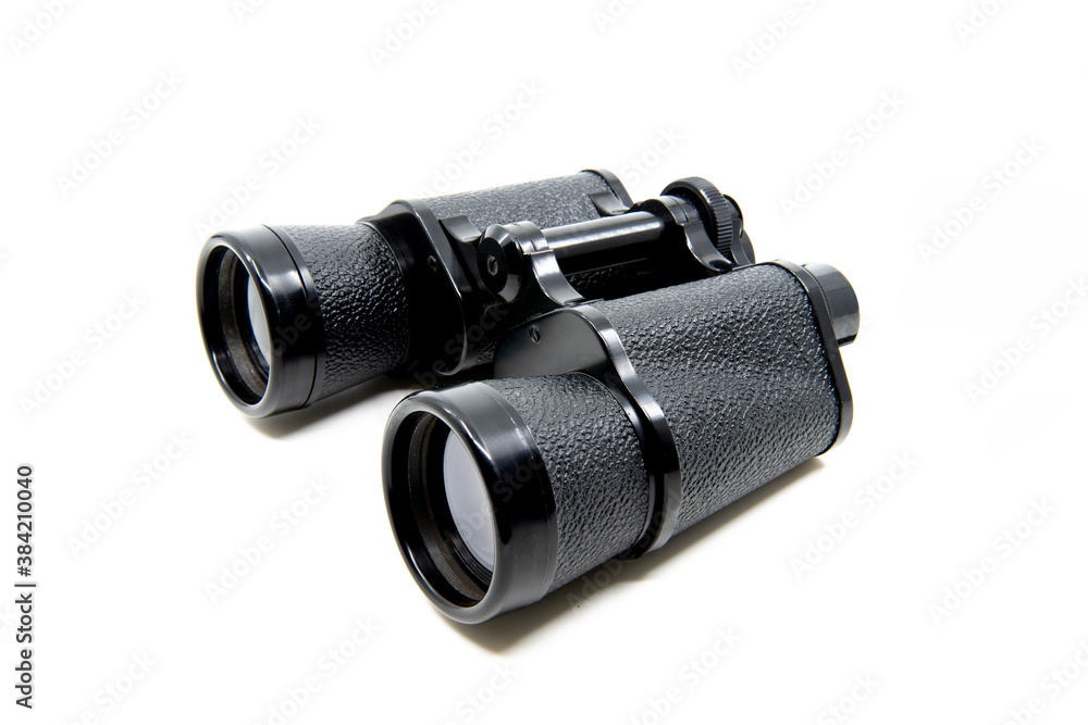 black binoculars isolated on white black binoculars isolated on white