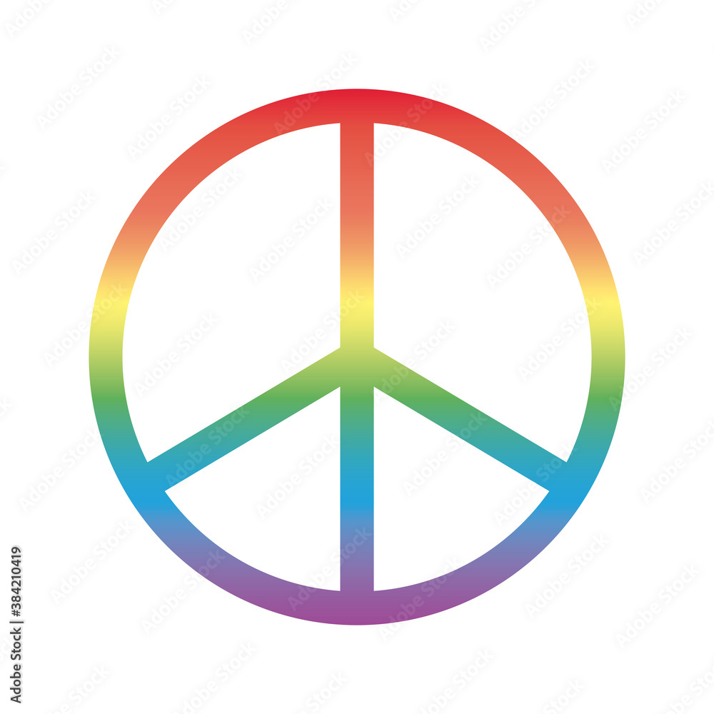 peace symbol degradient style icon peace symbol degradient style icon