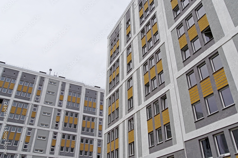 Fototapeta premium Modern panel apartment building