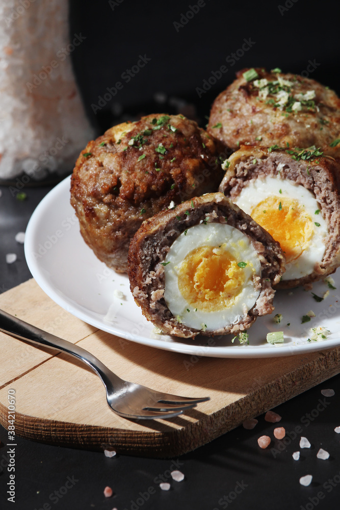 Scottish eggs - national dish of the cuisine of Scotland Scottish eggs - national dish of the cuisine of Scotland