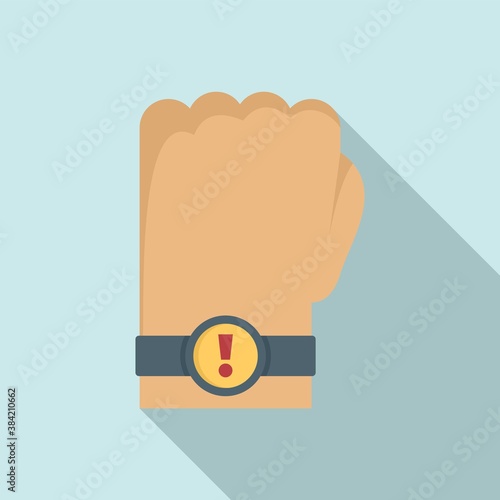 Deadline smartwatch notification icon. Flat illustration of deadline smartwatch notification vector icon for web design