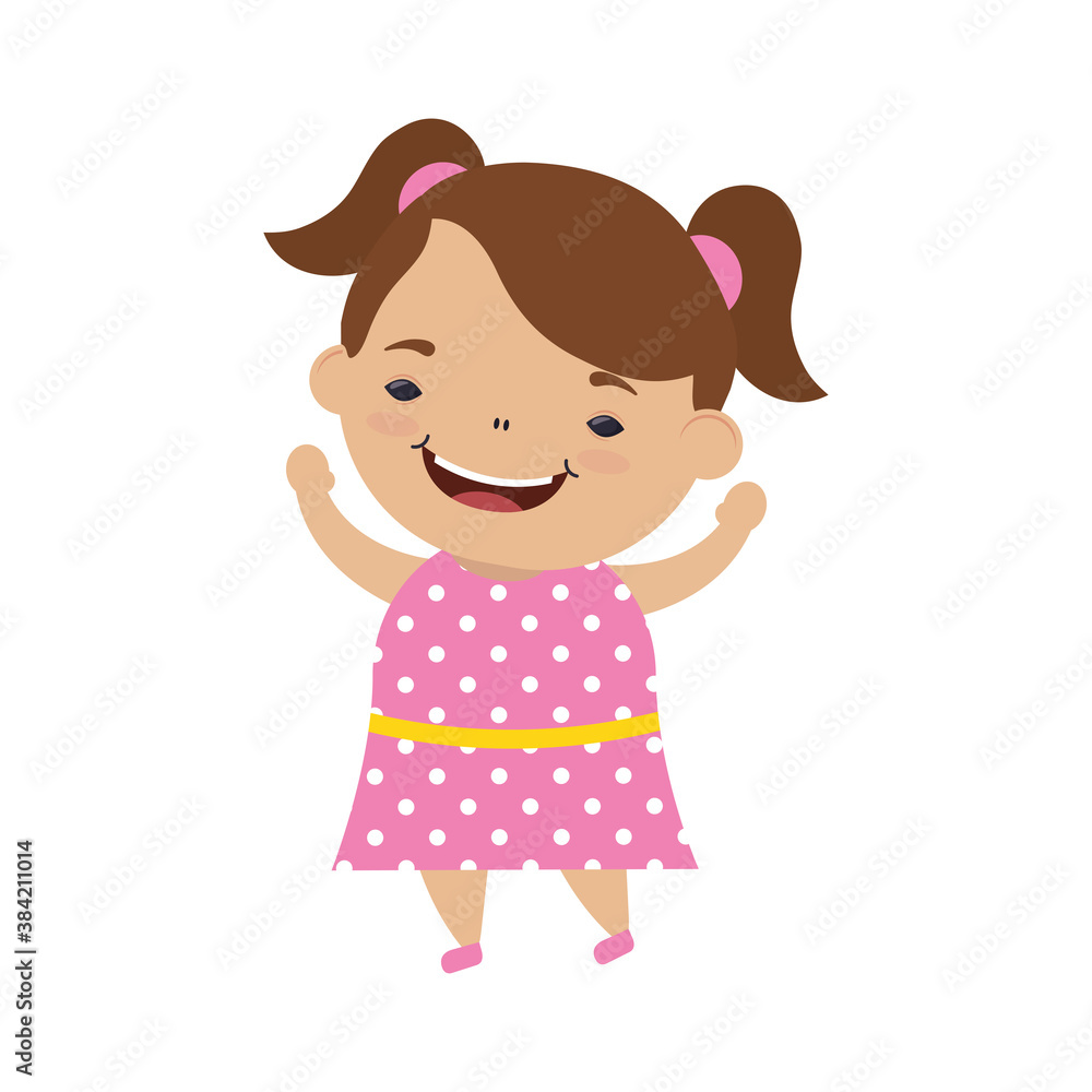 happy little girl avatar character happy little girl avatar character