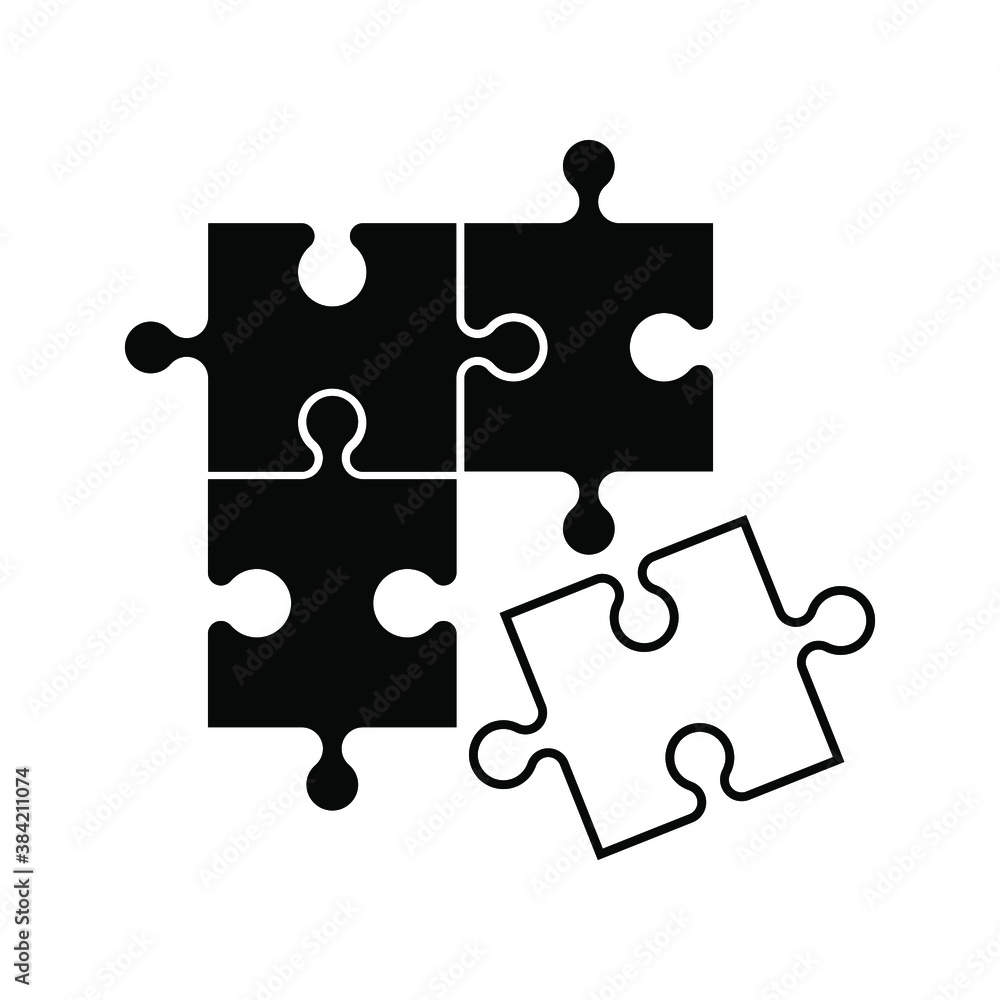 puzzle icon vector design template puzzle icon vector design template
