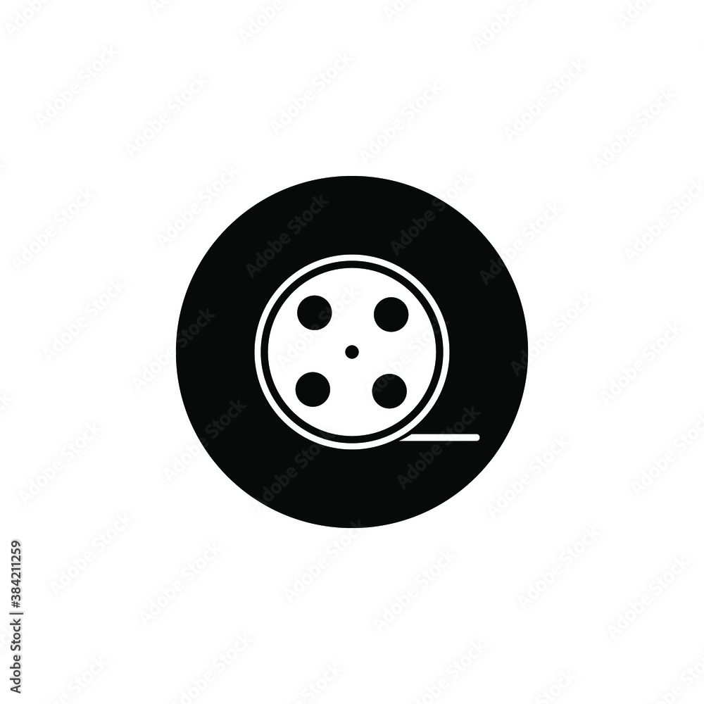 film strip icon. film roll icon on a white background film strip icon. film roll icon on a white background