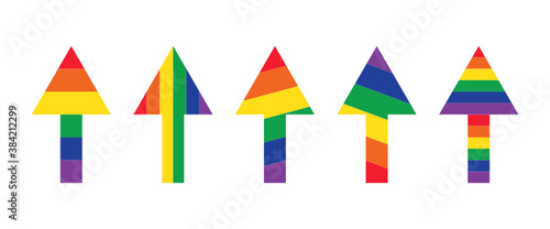 LGBTQ color arrows vector set