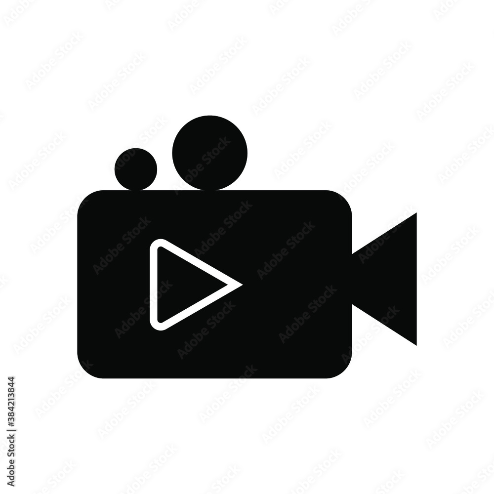 video camera icon, video icon with a white background. Vector illustration of eps 10 video camera icon, video icon with a white background. Vector illustration of eps 10