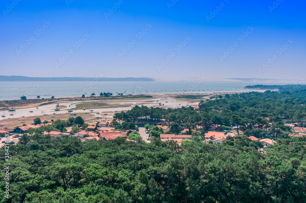 View over peninsula Cap Ferret to Bassin d’Arcachon View over peninsula Cap Ferret to Bassin d’Arcachon
