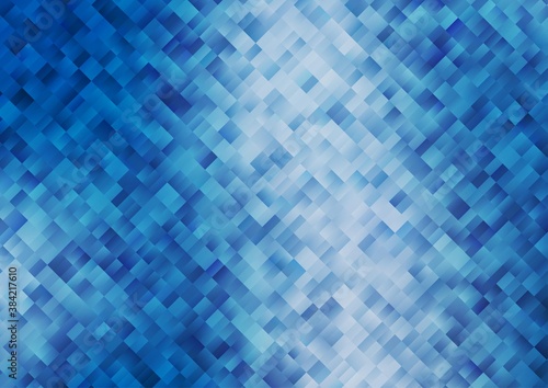 Light BLUE vector backdrop with rectangles  squares.