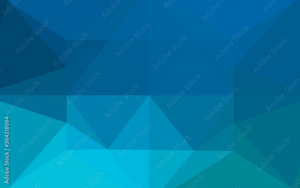 Light BLUE vector shining hexagonal template. Light BLUE vector shining hexagonal template.
