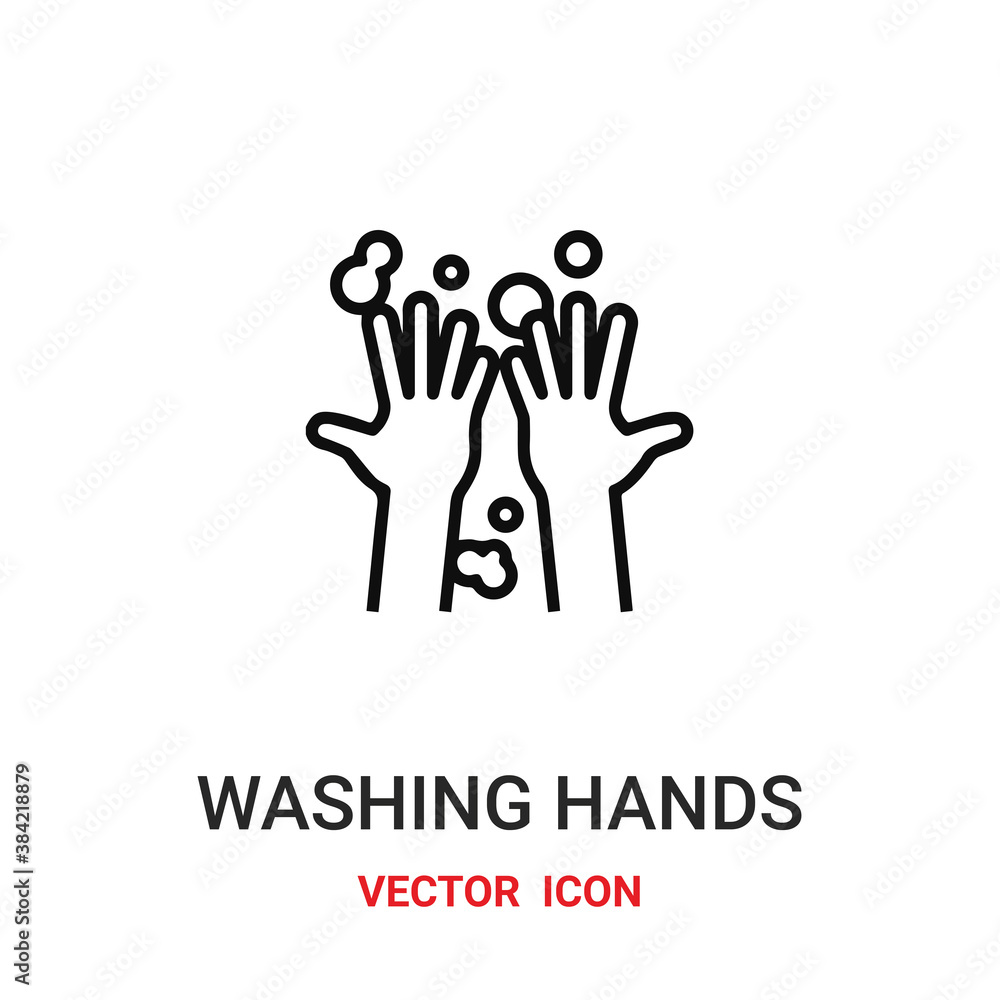 Hand washing vector icon. Modern, simple flat vector illustration for website or mobile app. Hygiene symbol, logo illustration. Pixel perfect vector graphics Hand washing vector icon. Modern, simple flat vector illustration for website or mobile app. Hygiene symbol, logo illustration. Pixel perfect vector graphics