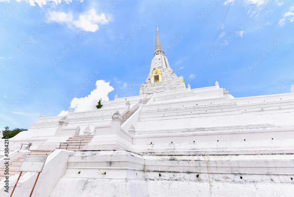White Pagoda of Wat Phu Khao Thong in Ayutthaya Province White Pagoda of Wat Phu Khao Thong in Ayutthaya Province