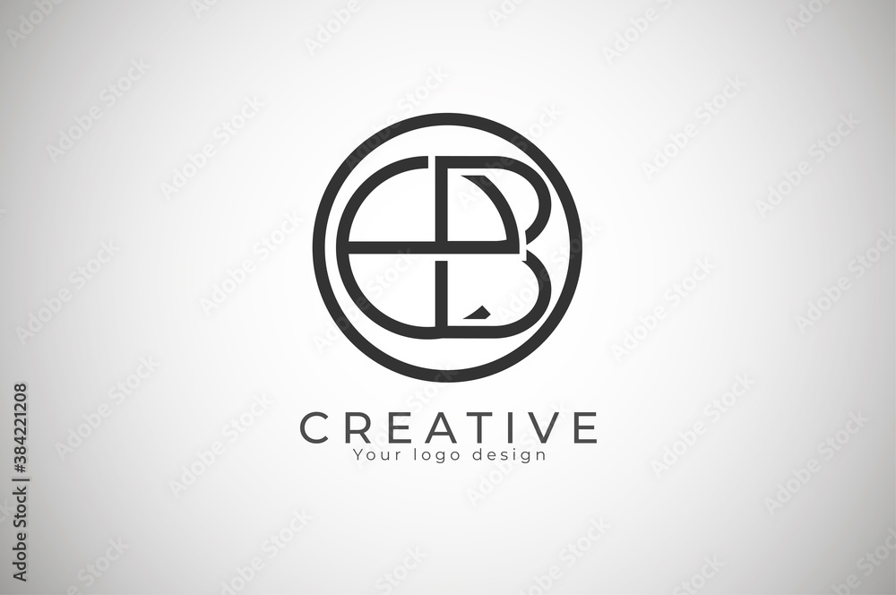 Abstract initial letter E and B logo, usable for branding and business logos, Flat Logo Design Template, vector illustration Abstract initial letter E and B logo, usable for branding and business logos, Flat Logo Design Template, vector illustration