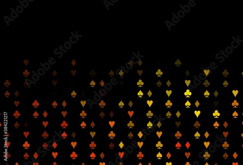 Dark Orange vector layout with elements of cards.
