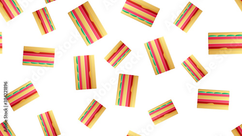 sandwich on white background, pattern, vector illustration. home and restaurant decor, stylish wallpaper. mouthwatering double sandwiches fly through the air. fast food