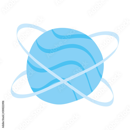 space planet with orbits line style icon