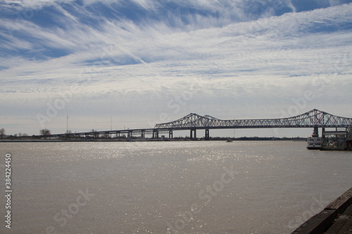 Twin bridges over the Mississippi River