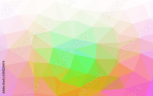 Light Multicolor  Rainbow vector low poly layout.