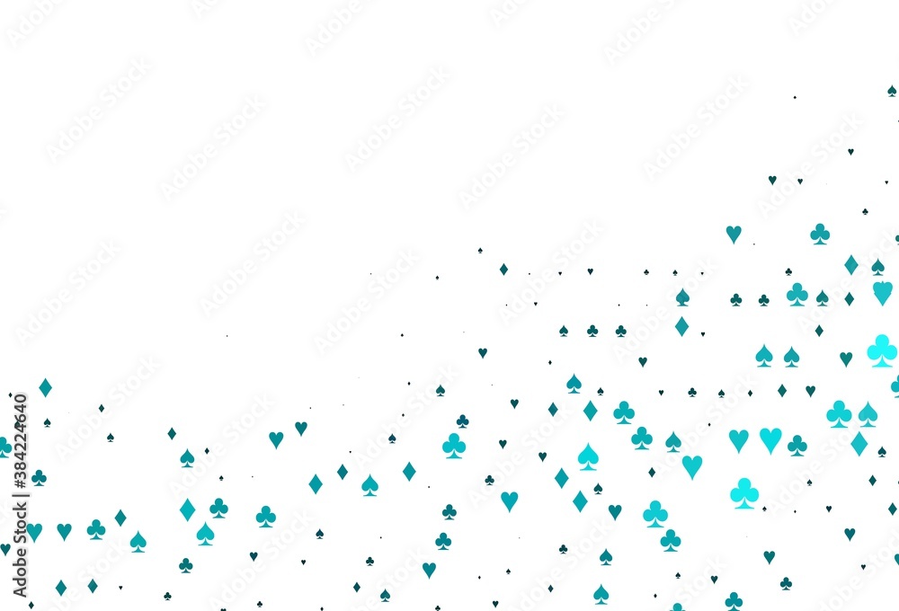 Light BLUE vector cover with symbols of gamble. Light BLUE vector cover with symbols of gamble.