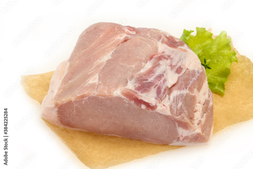 Raw pork meat piece for cooking Raw pork meat piece for cooking