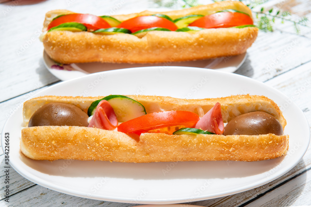 Nutritious Sandwich is a famous food stall in Keelung, Taiwan Nutritious Sandwich is a famous food stall in Keelung, Taiwan